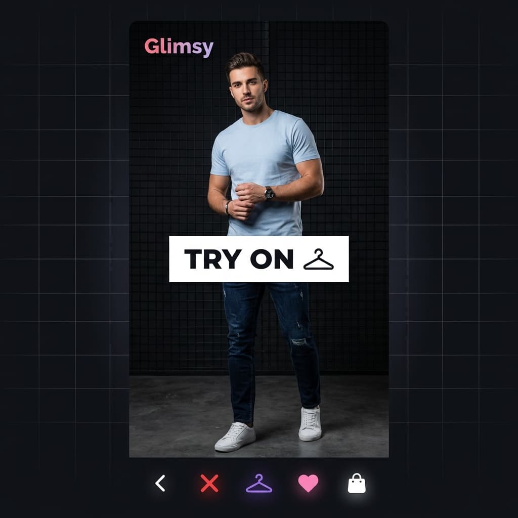 Glimsy Swipe Feed UI Screen